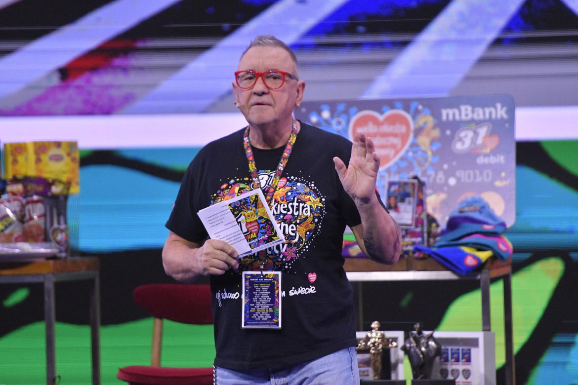 Jerzy Owsiak w koszulce Ruchu Chorzów