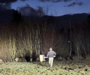 Friz z córką na straszeniu dzików