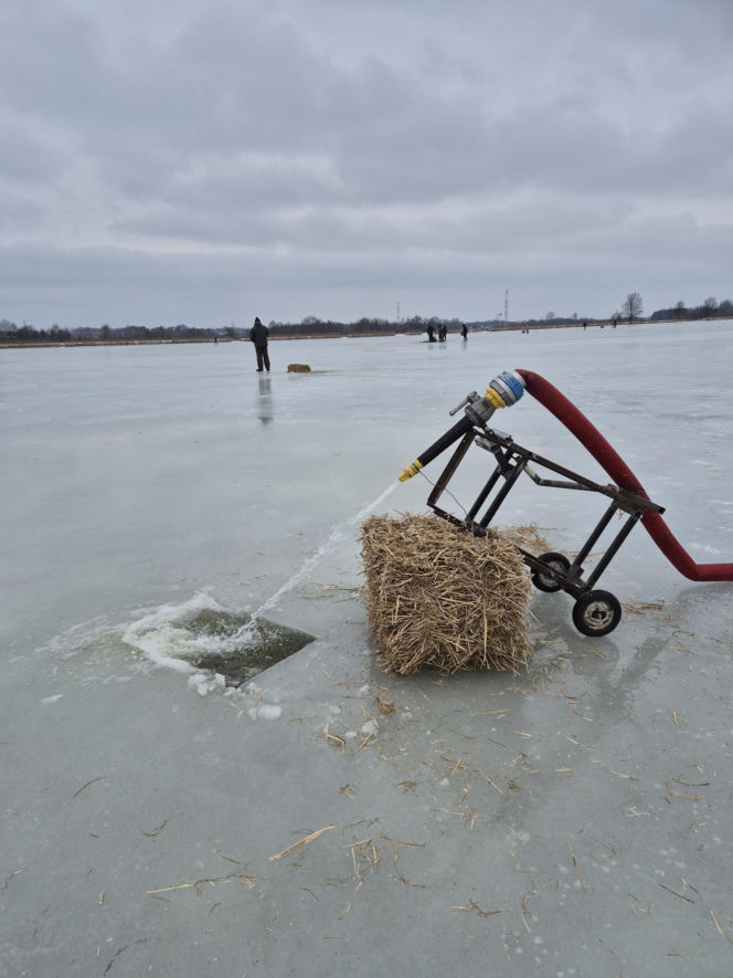 Wycinanie przerębli na zalewie siedleckim 2026