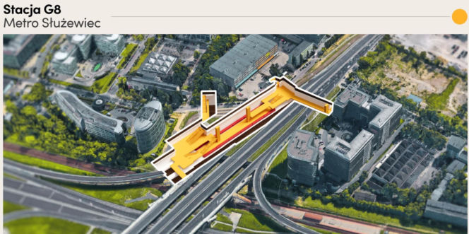 Wstępne schematy wybranych stacji 4. linii metra w Warszawie