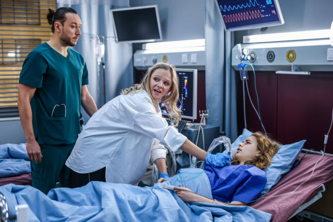 "Szpital św. Anny", odcinek 98: Majka rodzi dziecko. Noworodek jest w stanie krytycznym