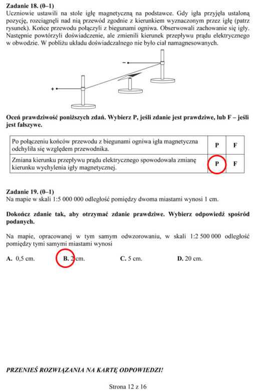 Egzamin gimnazjalny 2014 przyroda biologia geografia arkusze odpowiedzi