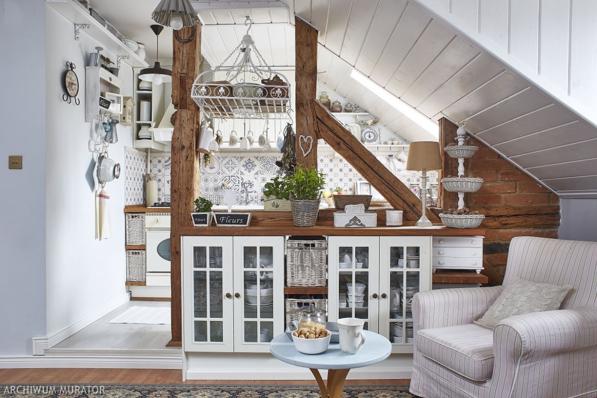 Shabby chic na poddaszu