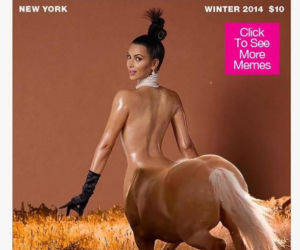 internet śmieje się z okładki z kim kardashian.