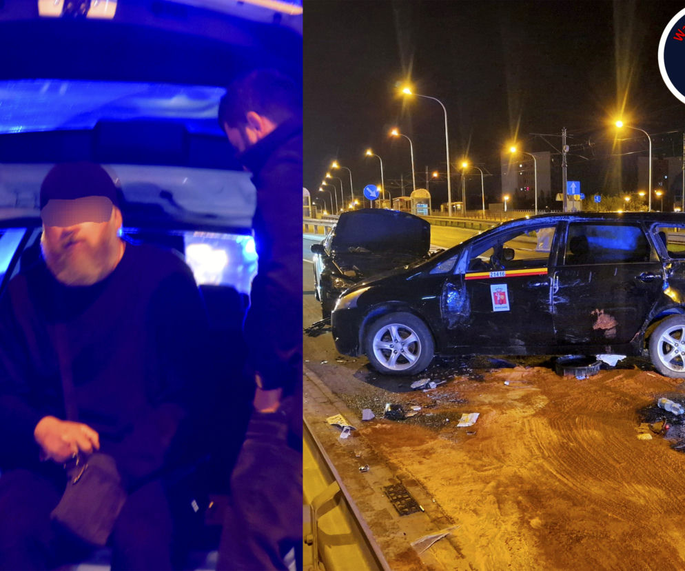 Horror przy Dworcu Gdańskim. Taksówkarz z pasażerką próbował zawrócić na wiadukcie 
