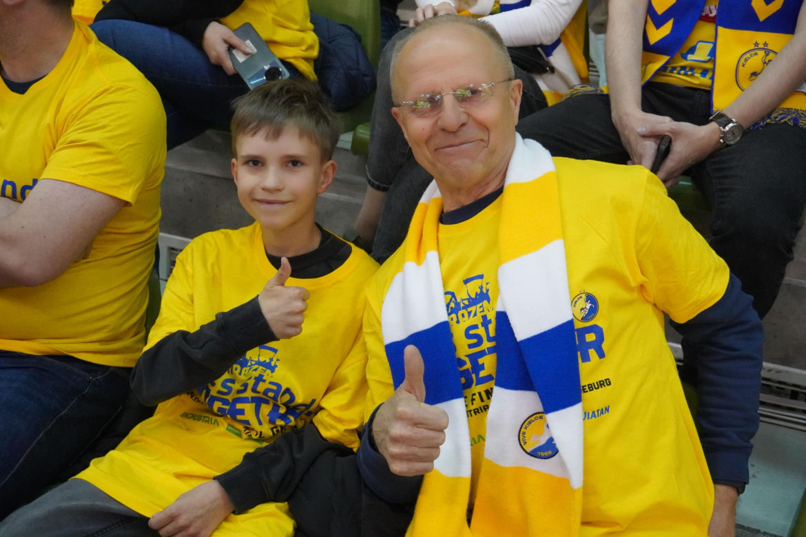 Kibice na meczu Industria Kielce - SC Magdeburg
