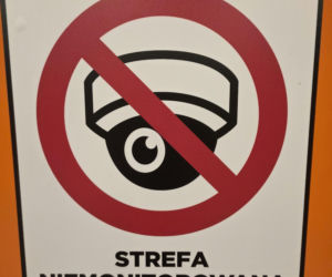 Strefy, gdzie są kamery, a także te wolne od kamer, zostały w siedleckim aquaparku wyraźnie oznaczone