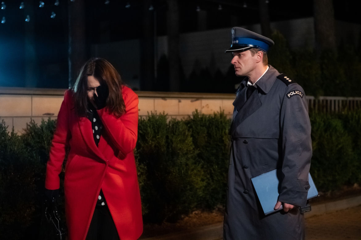 Na Wspólnej po wakacjach 2020. Weronika (Renata Dancewicz), Robert Tadeusiak (Dariusz Wnuk)