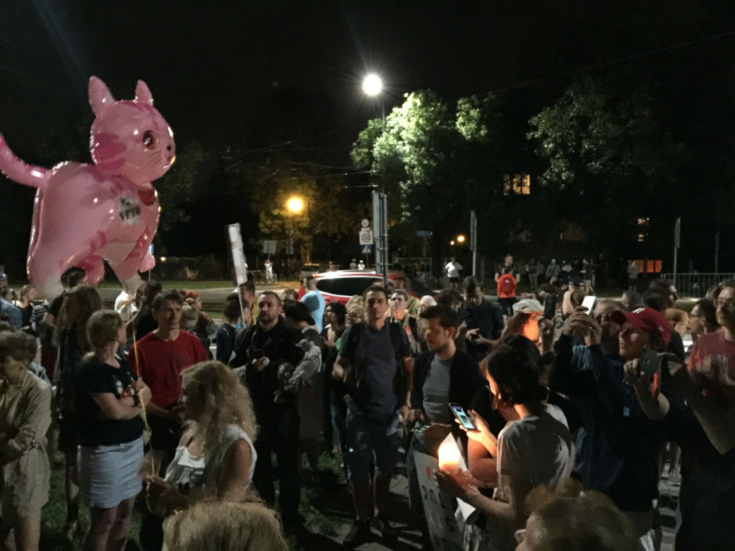 Protest przed domem Jarosława Kaczyńskiego, 22 lipca