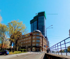 Budowa Hanza Tower - kwiecień 2020