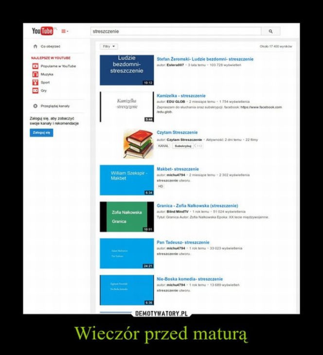 MEMY maturalne