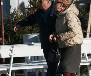 Stefan Friedmann z żoną na spacerze