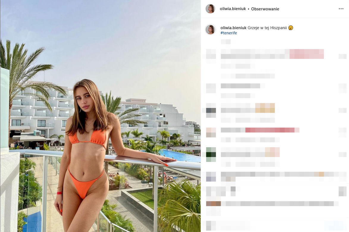 Oliwia Bieniuk córka Przybylskiej nago