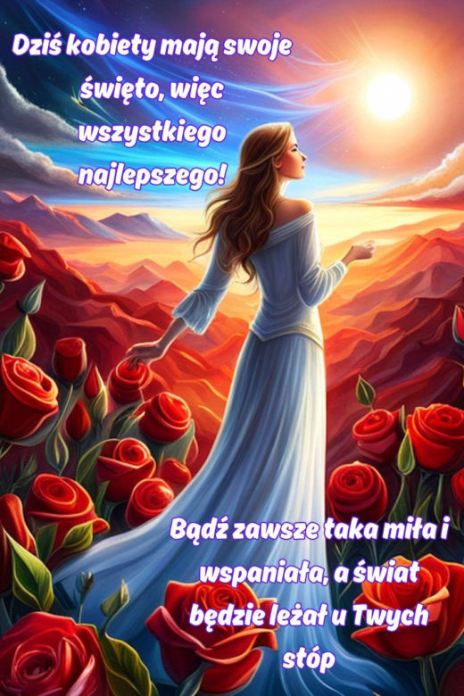 dzień kobiet - kartka z życzeniami