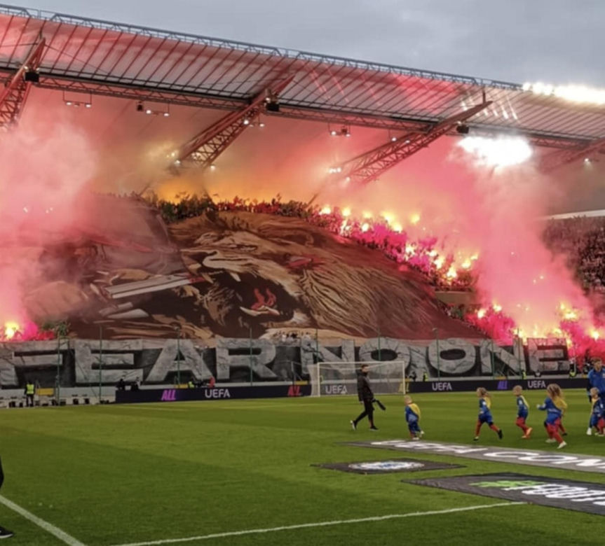 Oprawa - mecz  Legia - Chelsea