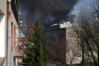 Pożar w fabryce Fameg w Radomsku