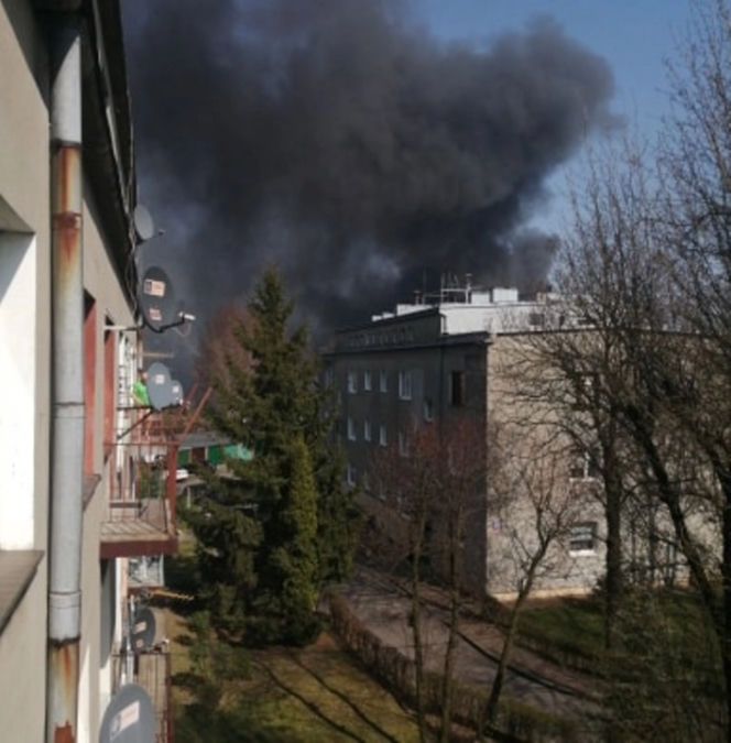 Pożar w fabryce Fameg w Radomsku