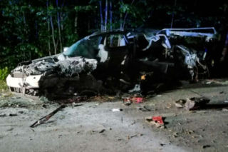 Audi A6 rozdarte na strzępy. 21-latek zginął na miejscu