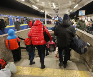 Warszawa: Przyjazd pociągu z uchodźcami z Ukrainy