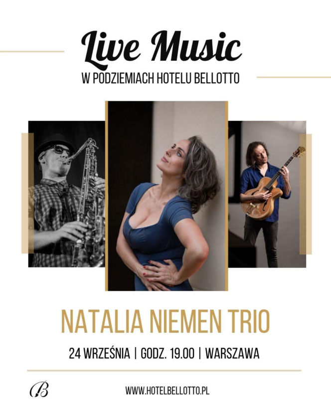 Natalia Niemen Trio w Hotelu Bellotto. Wyjątkowy koncert już 24 września