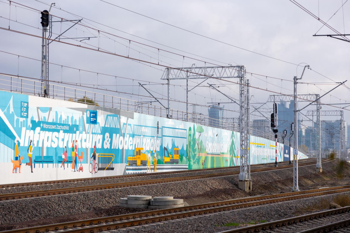 300-metrowy mural przy stacji Warszawa Zachodnia