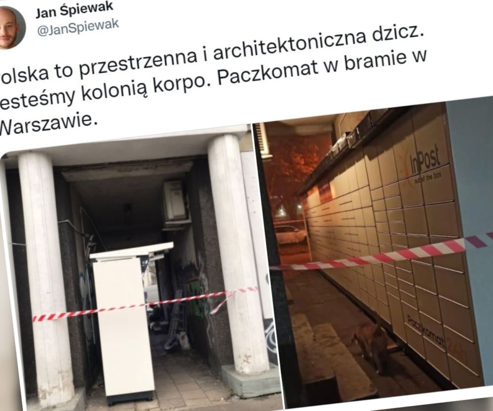 Paczkomat w bramie na Gagarina
