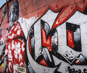 Przy ul. Mieszka I w Siedlcach można podziwiać całą galerię murali i graffiti