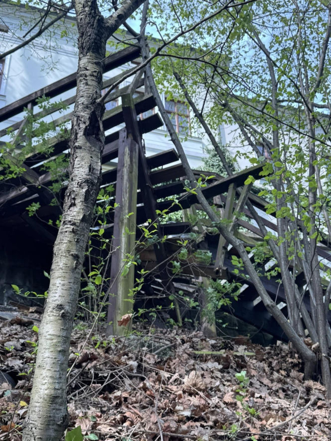 Zawalenie się schodów w Cieszynie