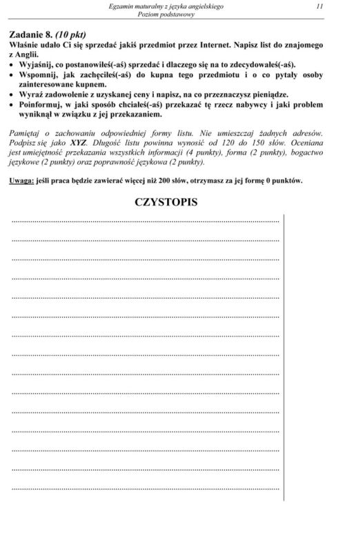 MATURA 2014 ANGIELSKI ARKUSZE z CKE - MAJ 2014 - poziom podstawowy