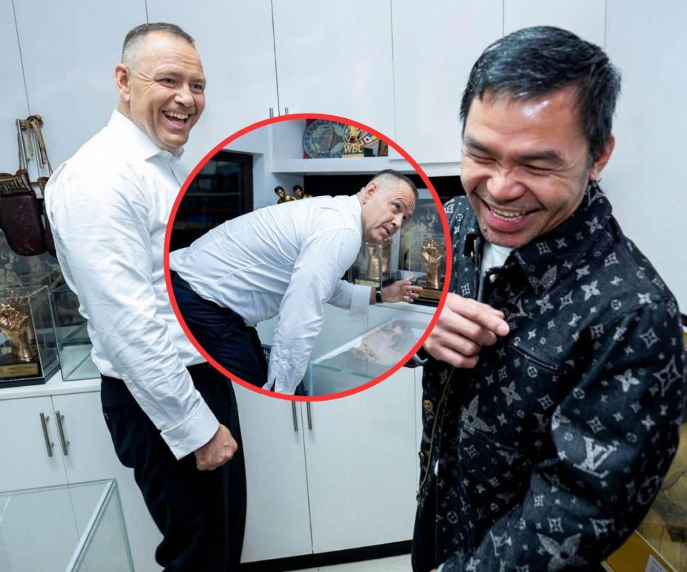 Nieznane zdjęcia Nawrockiego z Pacquiao! Z ringu prosto za kulisy