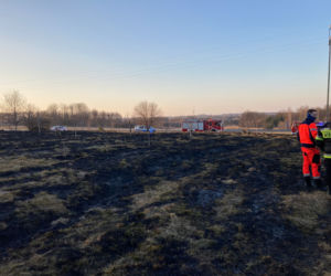 Pożar trawy w Zaczarniu. Nie żyje mężczyzna