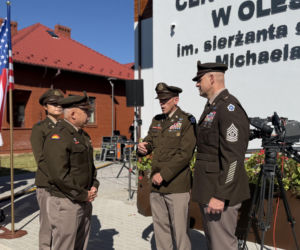 Michael Ollis patronem Centrum Kultury w Olesznie. To on ocalił życie Polaka w Afganistanie