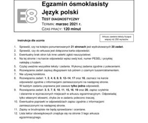 Próbny egzamin ósmoklasisty 2021: Język polski. Odpowiedzi i arkusze sprawdzisz tutaj