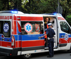 Pijany motocyklista uciekł policjantkom z radiowozu 