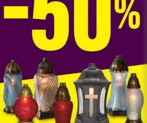 znicze 50 proc. taniej