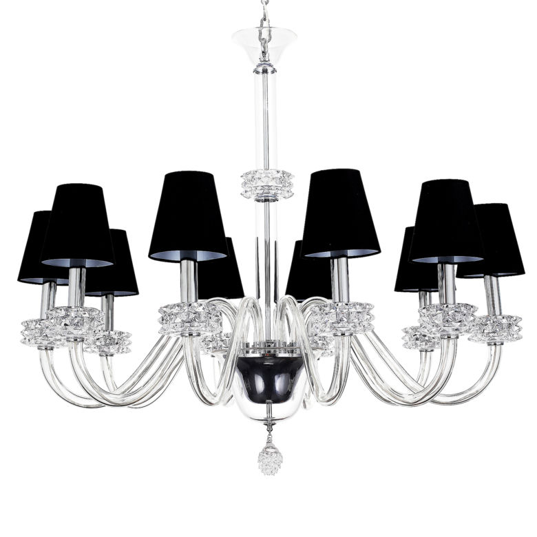 Żyrandol Crystal Charm Clear Black