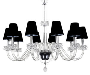 Żyrandol Crystal Charm Clear Black