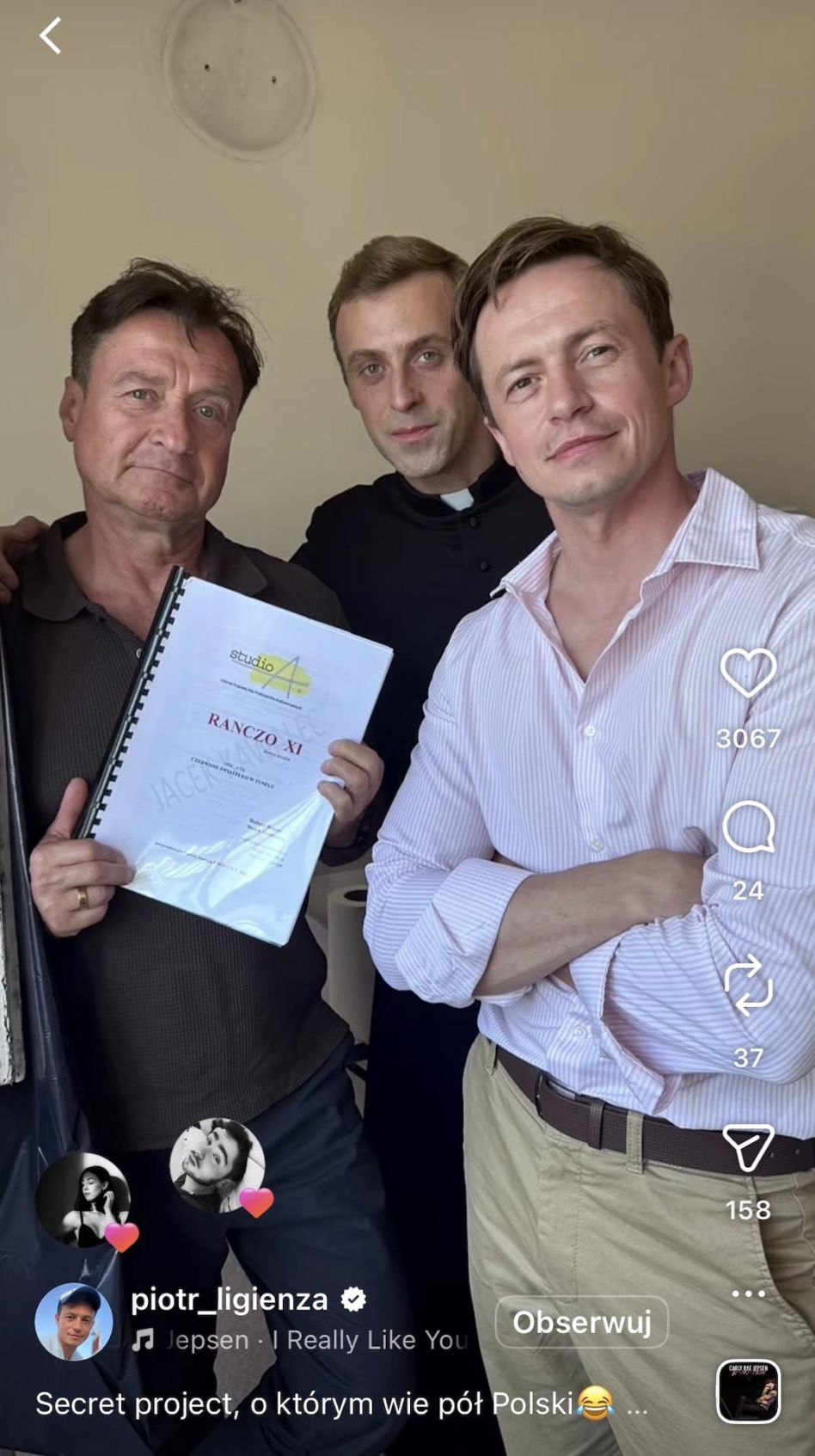 Ranczo. ksiądz Maciej (Mateusz Rusin), Duda (Piotr Ligenza), Witebski (Jacek Kawalec)