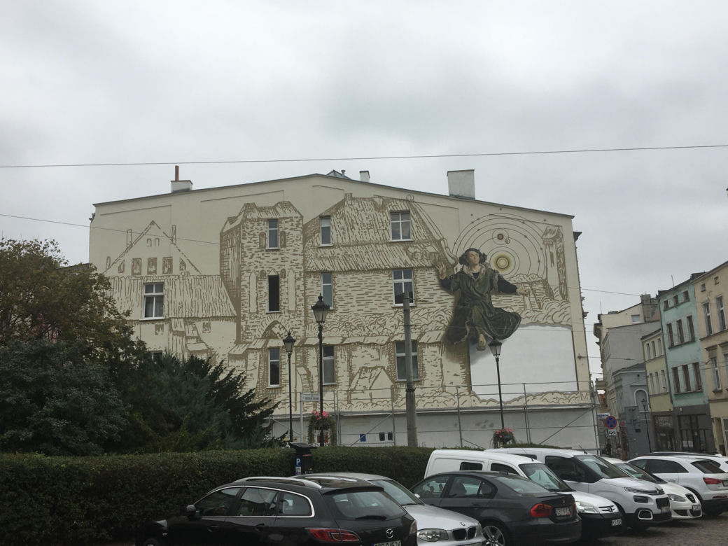 Mural Mikołaja Kopernika w Grudziądzu