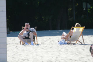 Marian Lichtman na plaży