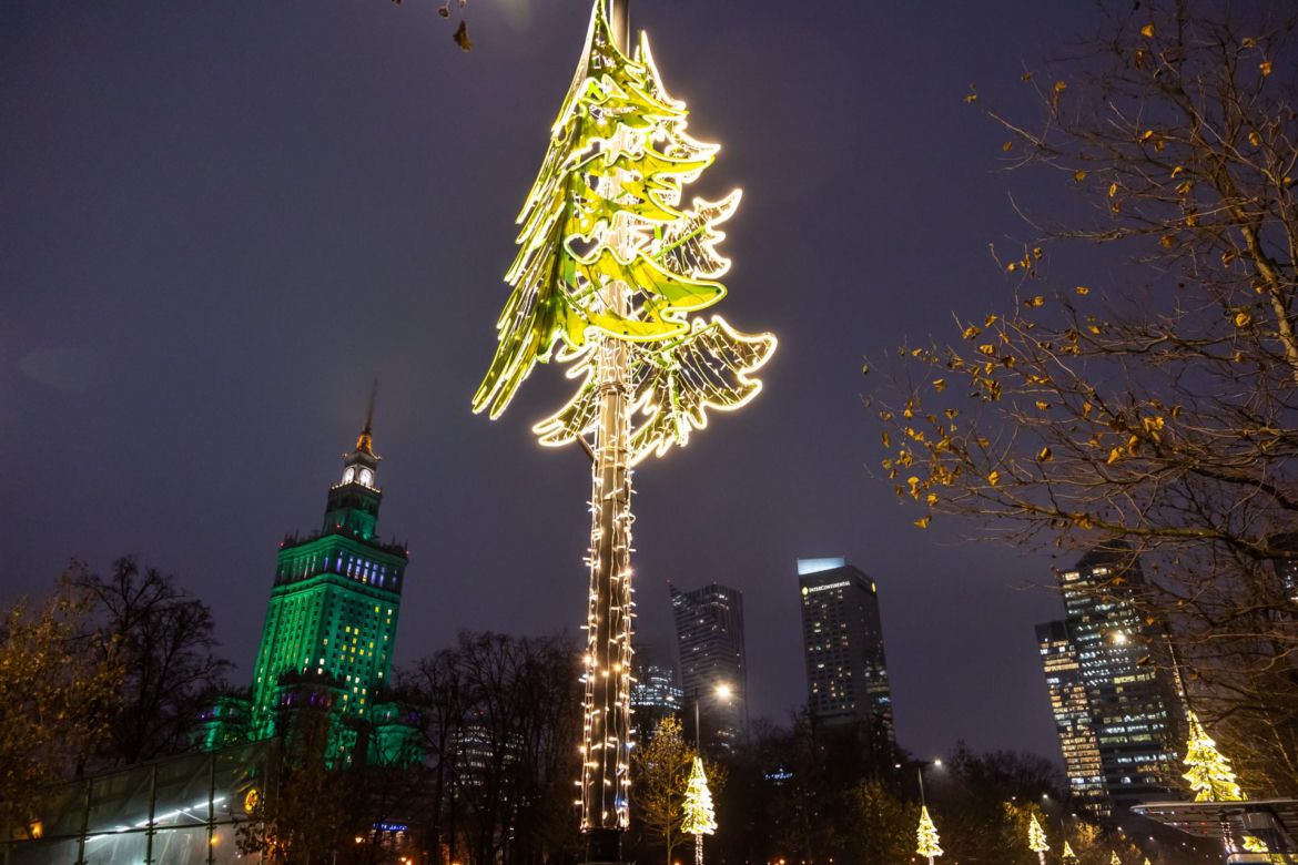 Iluminacja świąteczna 2023 w Warszawie - zdjęcia