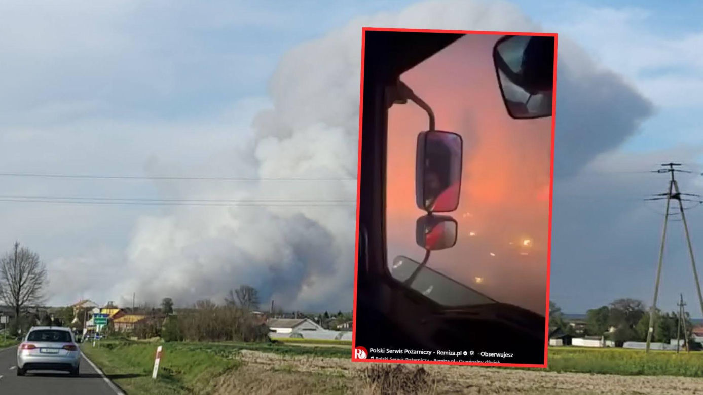 Ściana ognia i kłęby czarnego dymu. Przerażające wideo z akcji na Lubelszczyźnie!