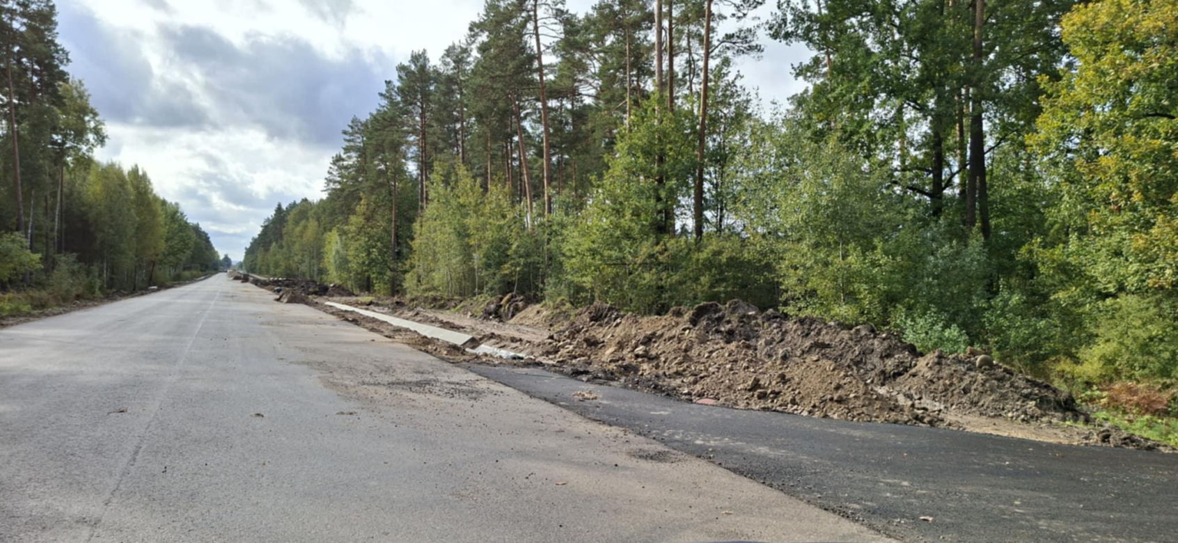 Remont drogi Tychów Stary - Starachowice (październik 2025)