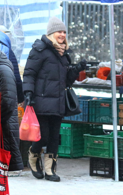 Małgorzata Tusk na bazarku