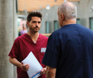 Pierwsza miłość odc. 4138. Marek Żukowski (Maciej Tomaszewski), Kacper (Damian Kulec)