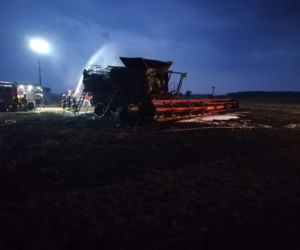 Pożar kombajnu