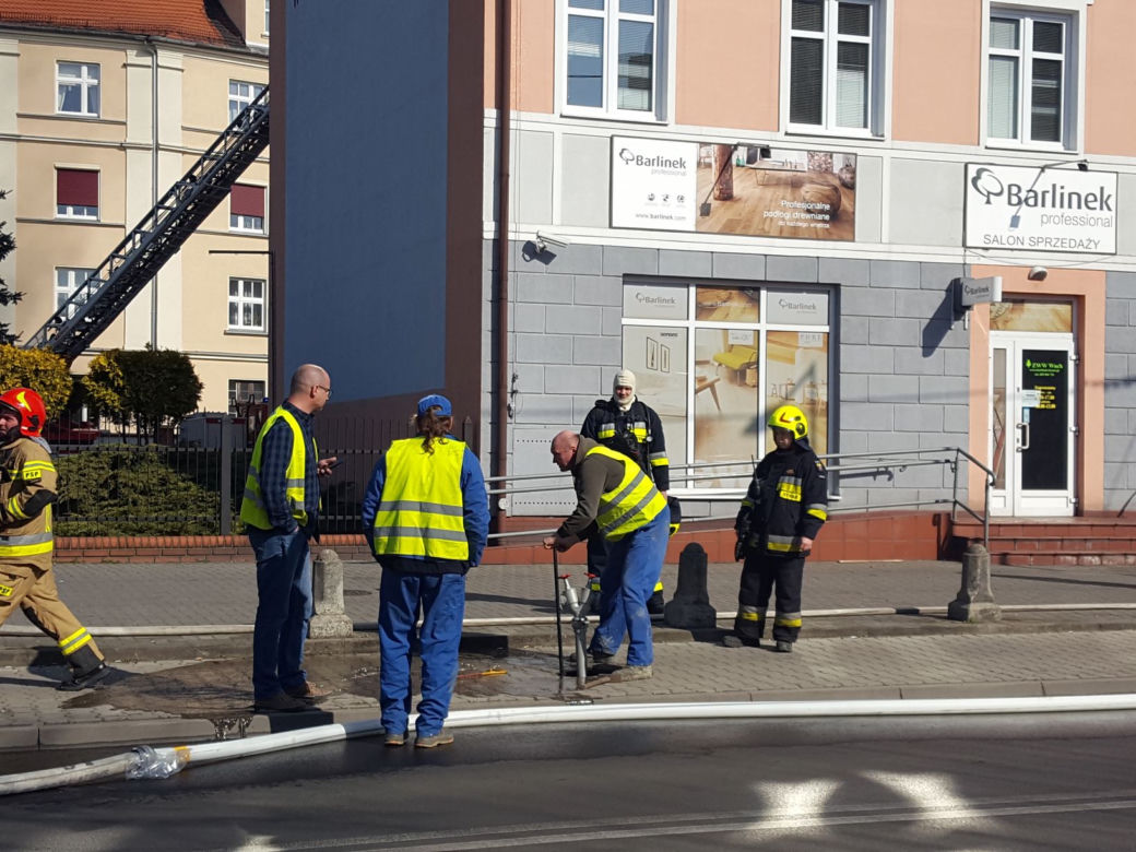 Pali się budynek Panoramy Leszczyńskiej w Lesznie