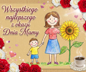Kartka z życzeniami na Dzień Mamy