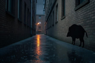 Agresywny dzik w Potulinie. Jak zakończyła się akcja służb?