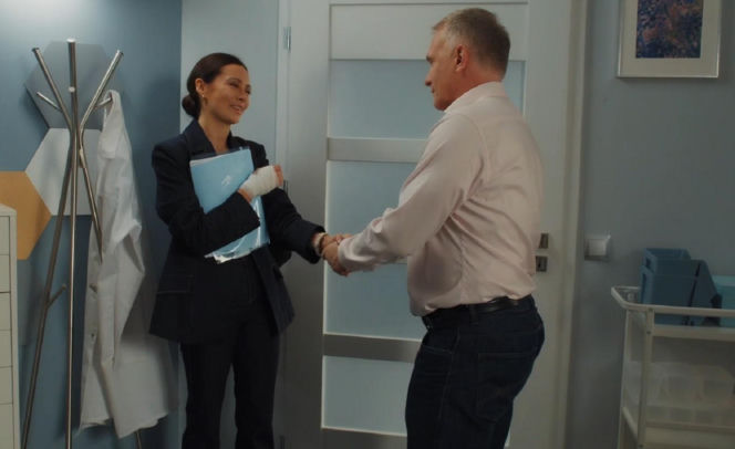 M jak miłość odc. 1914. Artur Rogowski (Robert Moskwa), Joanna (Dominika Sakowicz)